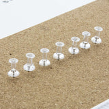 BAZIC Clear Transparent Push Pins (100/Pack), pack of 24