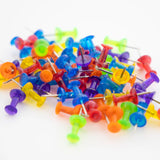 BAZIC Assorted Translucent Color Push Pins (100/Pack), pack of 24