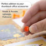 BAZIC Assorted Color Round Push Pins (80/Pack), pack of 24