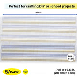 BAZIC 7.87" x 0.43" Dual Temp. Full Size Hot Melt Glue Sticks (5/Bag), pack of 24