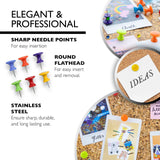 BAZIC Assorted Color Jumbo Push Pins (25/Pack), pack of 24