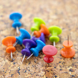 BAZIC Assorted Color Jumbo Push Pins (25/Pack), pack of 24