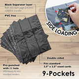 BAZIC Side Loading 9-Pockets Double Sided Trading Card Holders (5/Pack), pack of 24