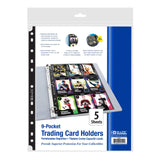 BAZIC Side Loading 9-Pockets Double Sided Trading Card Holders (5/Pack), pack of 24