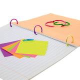 BAZIC 1" Assorted Color Metal Book Rings (10/Pack), pack of 24