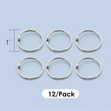 BAZIC 1" Metal Book Rings (12/Pack), pack of 24