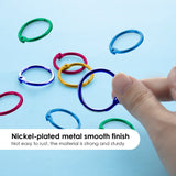BAZIC 1" Assorted Color Metal Book Rings (10/Pack), pack of 24