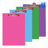 BAZIC Clipboard PVC Standard Clipboards w/ Low Profile Clip, 48-Pack