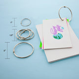 BAZIC Assorted Size Metal Book Rings (10/Pack), pack of 24