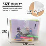 BAZIC Clear Side Loading Letter Size String Envelope, pack of 50
