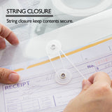 BAZIC Clear Side Loading Letter Size String Envelope, pack of 50