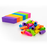 BAZIC Neon Bevel Eraser (6/Pack), pack of 24