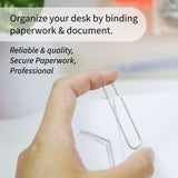 BAZIC Jumbo (50mm) Silver Paper Clip (100/Pack), pack of 24