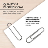 BAZIC Jumbo (50mm) Silver Paper Clip (100/Pack), pack of 24