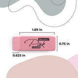 BAZIC Pink Eraser, Latex Free Bevel Erasers, Large Size Block Erasers for Art Drawing School Office Kids Teachers (4/Pack), 1-Pack
