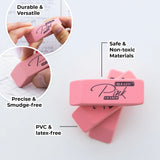 BAZIC Pink Eraser Latex Free Bevel Erasers Block Erasers (4/Pack), 24-Packs