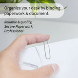 BAZIC No.1 Regular (33mm) Silver Paper Clips (200/Pack), pack of 24