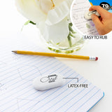 BAZIC White Oval Eraser (4/Pack), pack of 24