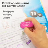 BAZIC Bright Color Oval Eraser (4/Pack), pack of 24