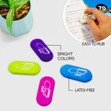 BAZIC Bright Color Oval Eraser (4/Pack), pack of 24