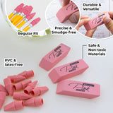 BAZIC Pink Eraser Sets (15/Pack), pack of 24