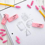 BAZIC Pink Eraser Sets (15/Pack), pack of 24