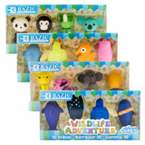 BAZIC Wildlife Adventures 3D Eraser Sets, pack of 24