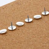 BAZIC Push Pins Silver Flat Head Steel Thumb Tacks (200/pack), 24-Packs