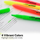 BAZIC Pen Style Fluorescent Highlighters w/ Pocket Clip (5/Pack), pack of 24