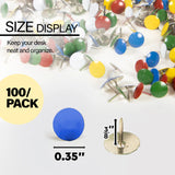 BAZIC Assorted Color Thumb Tack (150/Pack), pack of 24