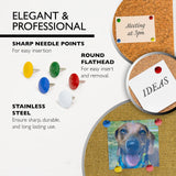 BAZIC Assorted Color Thumb Tack (150/Pack), pack of 24