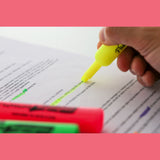 BAZIC Desk Style Fluorescent Highlighters (3/Pack), pack of 24