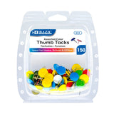 BAZIC Assorted Color Thumb Tack (150/Pack), pack of 24