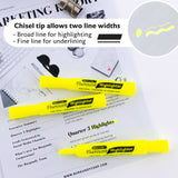 BAZIC Yellow Desk Style Fluorescent Highlighters (3/Pack), pack of 24