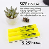 BAZIC Yellow Desk Style Fluorescent Highlighters (3/Pack), pack of 24