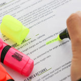BAZIC Mini Desk Style Fluorescent Highlighters (4/Pack), pack of 24