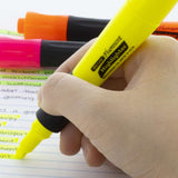 BAZIC Yellow Desk Style Fluorescent Highlighters w/ Cushion Grip (3/Pack), pack of 24
