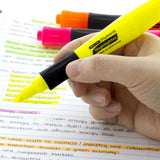 BAZIC Yellow Desk Style Fluorescent Highlighters w/ Cushion Grip (3/Pack), pack of 24