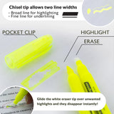 BAZIC Yellow Erasable Highlighters (3/Pack), pack of 24