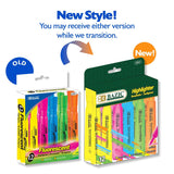 BAZIC Desk Style Fluorescent Highlighters (12/Box), pack of 12