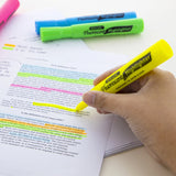 BAZIC Yellow Desk Style Fluorescent Highlighters (12/Box), pack of 12