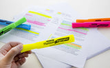 BAZIC Yellow Desk Style Fluorescent Highlighters (12/Box), pack of 12