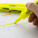 BAZIC Yellow Desk Style Fluorescent Highlighters (12/Box), pack of 12