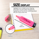 BAZIC Fluorescent Highlighters w/ Pocket Clip (3/Pack), pack of 24