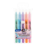 BAZIC 5 Pastel Gel Highlighters, pack of 12