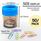 BAZIC Magnetic Paper Clips Holder w/ Asst. Color No.1 Paper Clip, pack of 24