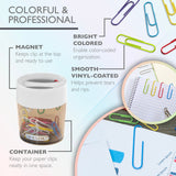 BAZIC Magnetic Paper Clips Holder w/ Asst. Color No.1 Paper Clip, pack of 24
