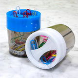BAZIC Magnetic Paper Clips Holder w/ Asst. Color No.1 Paper Clip, pack of 24