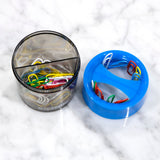 BAZIC Magnetic Paper Clips Holder w/ Asst. Color No.1 Paper Clip, pack of 24