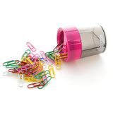 BAZIC Magnetic Paper Clips Holder w/ Asst. Color No.1 Paper Clip, pack of 24